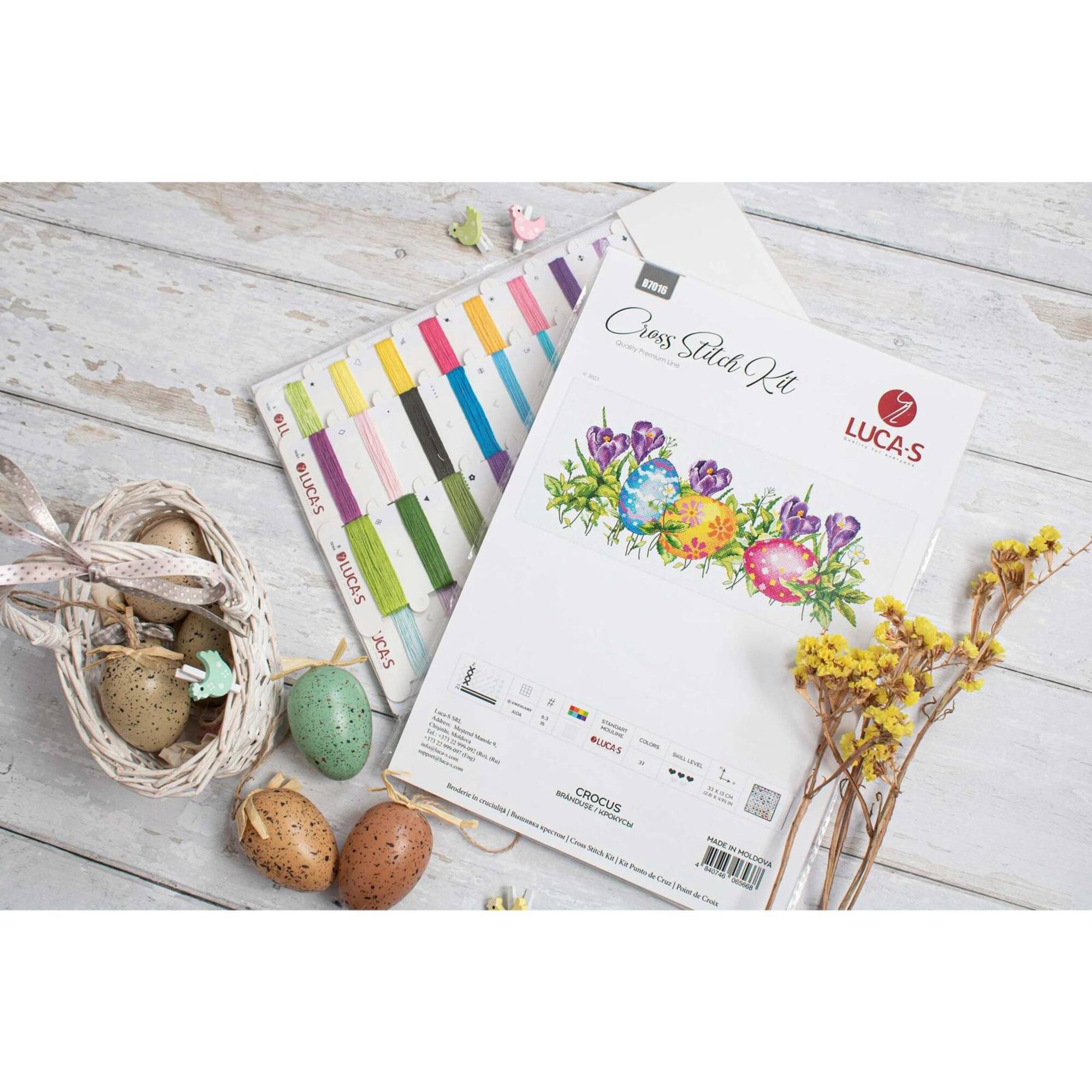 Luca-S Crocus Counted Cross Stitch Kit